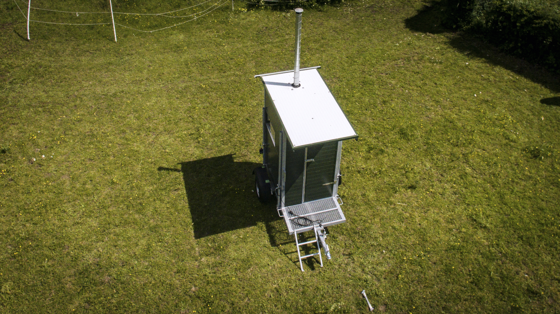 Mobile Ansitzkanzel Kanzelair Drohnenaufnahme